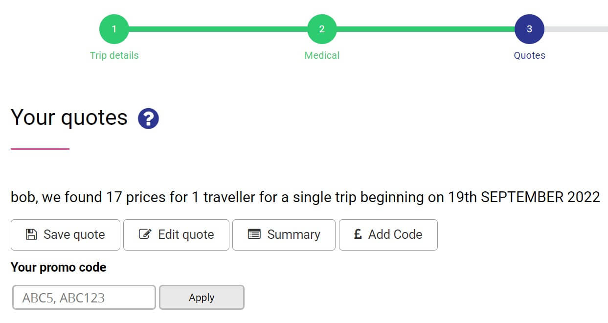 AllClear Travel Insurance discount code box