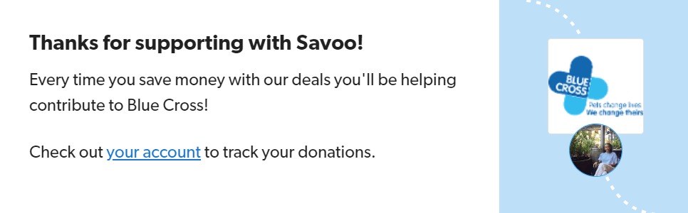 Signing up to support Blue Cross with Savoo
