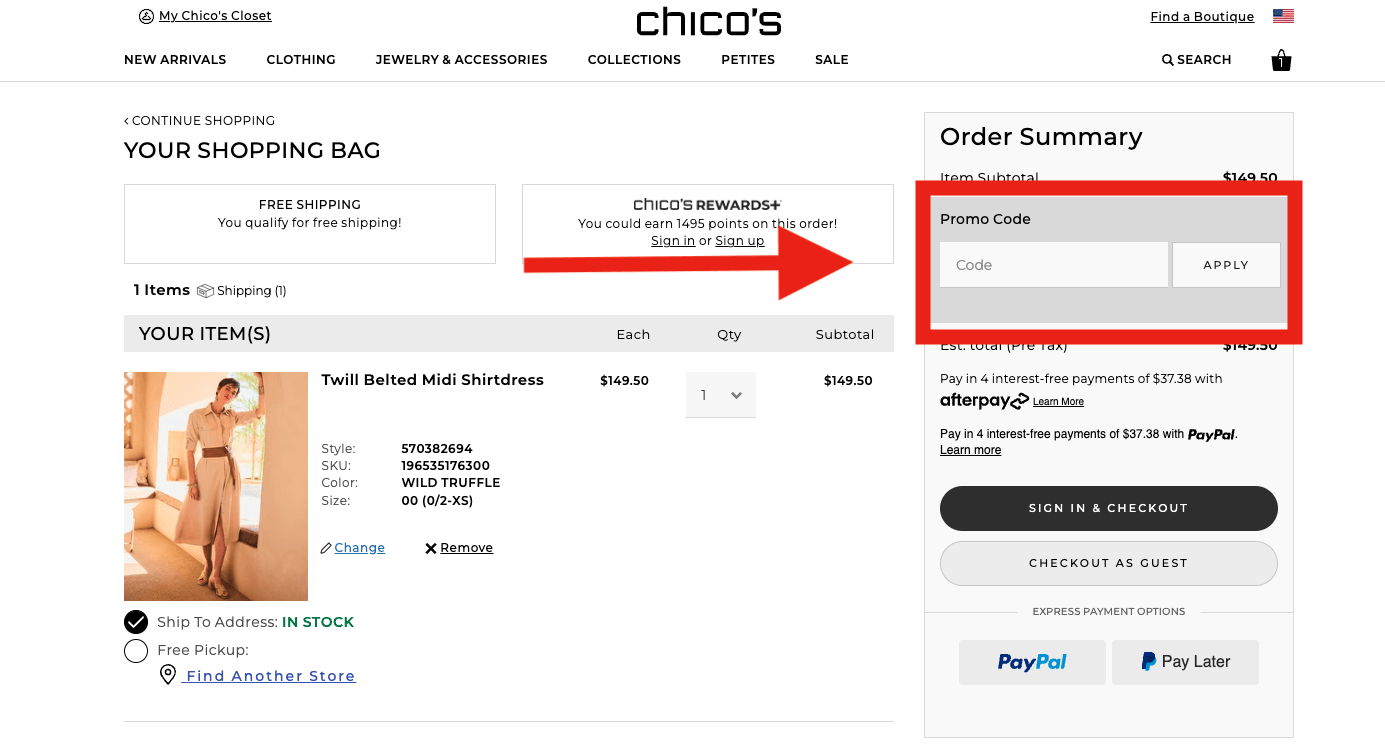 Chico’s promo code